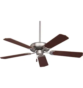 Traditional Fixture with 5 Reversible Blades and 45-inch Downrod Kit Adaptable,51 to 55 Inches,brushed Steel Ceiling Fan