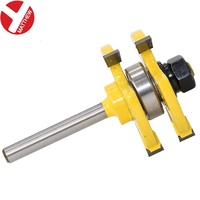 Juego de 2 uds. De puertas y paneles de aleación de carburo, ranura de corte, brocas de enrutador de lengüeta y ranura para carpintería de madera