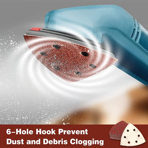 Stock local USA - 100 disques de ponçage triangulaires auto-agrippants 3,5 pouces 6-H AO 40/60/80/100/120 pour ponceuse - Product Image 5