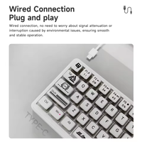 Ajazz AK690 Wired Mechanical Keyboard with Metal Knob, 68 Keys, Hot-Swappable, Suitable for Laptops/Pc Rainbow Light