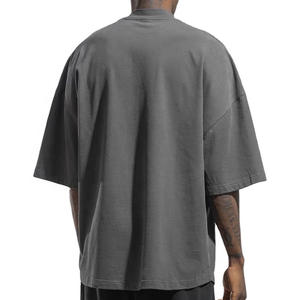 T-shirts Oversize à Épaules Tombantes en Coton Lourd 100% Coton Blanc – Fabricant de T-shirts Simples à Col Rond de Haute Qualité - Product Image 3