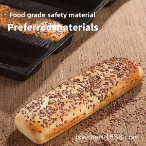 Perforated <b>Silicone</b> Baguette <b>Baking</b> Mold 5 Cavity French Loaf Bread Pan Reusable Rectangle Bread <b>Baking</b> <b>Tray</b> - Product Image 2