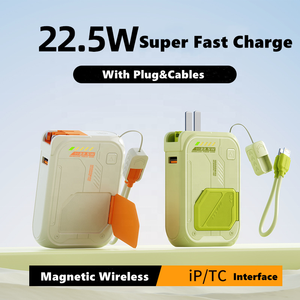 <strong>mac</strong> 22.5W Built in Cable 10000mah Magnetic Wireless Power Bank with Ac Plug Safes - Product Image 4