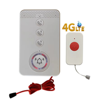Botón de Pánico 4G con Llamada de Emergencia GSM SOS, Contacto de Emergencia para Personas Mayores y Discapacitadas, Llamada Telefónica por Voz, Montable en Pared, con Sensor PIR