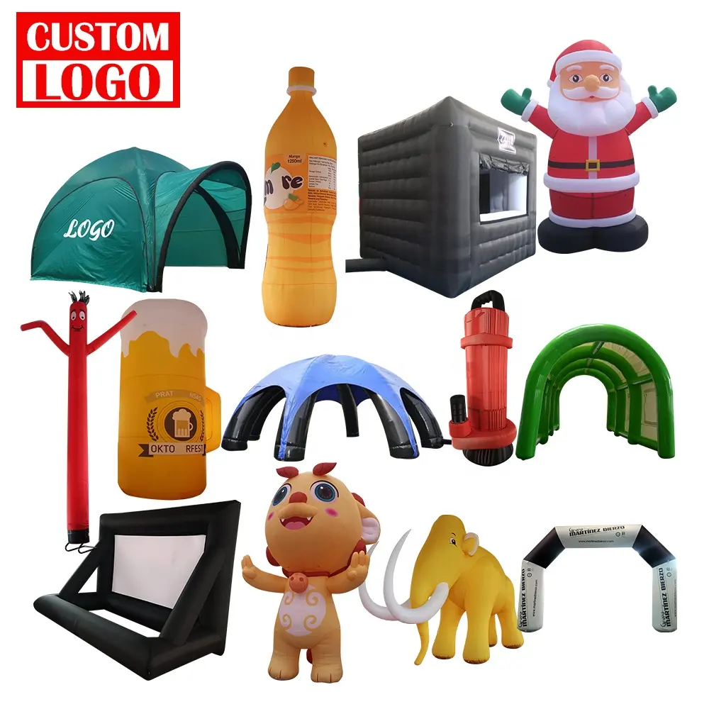 Outdoor 3d Modelvormige Opblaasbare Pomp Custom Print Promotionele Kerst Opblaasbaar Model