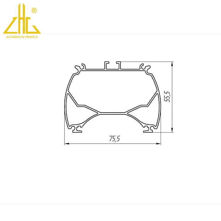 Produk Ekstrusi Kustom Aluminium Saluran Kabel dan Profil Aluminium Kotak Cahaya