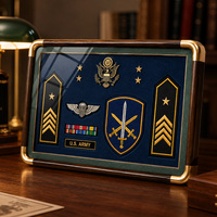 Cadre photo en plastique pour médailles militaires, boîte à ombre, cadre personnalisé de luxe pour récompenses