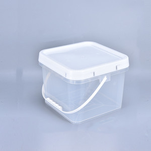 Square Plastic Bucket Square Plastic Bucket Contain 8L White Clear Square Plastic Bucket With Handle Outdoor Picnic Food Storage Containers