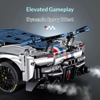 Guly 10656 Nuevo MOC Superauto Aerodinámico Escala 1:8 3998 Piezas Bloques de Construcción Mecánicos Kit Coleccionable DIY para Aficionados Adultos