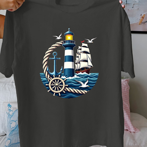 Camiseta básica clásica con cuello redondo, camiseta con cuello redondo de tacto suave de algodón. - Product Image 2