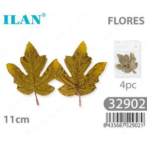 Foglie di acero artificiali ILAN 11 cm 4 pezzi per decorazioni - Product Image 1