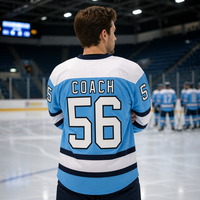 Maillots de hockey sur glace sublimés personnalisés en gros, uniformes d'équipe de hockey pour jeunes, maillots de hockey coupe gardien de but