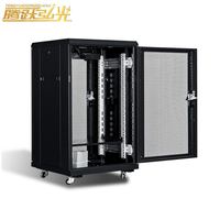 Dimensi Kabinet Jaringan Pusat Data TB 18U 800*600*1000mm Kabinet Server yang Dapat Disesuaikan dengan Baja Cold-Rolled yang Elegan