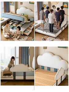 Set di Mobili per Camera dei Bambini, Letto Moderno con Struttura in Legno Massello e Vano Contenitore - Product Image 6
