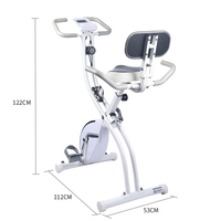 Vélo d'exercice stationnaire pliable à résistance magnétique 16 vitesses, hauteur réglable, capacité 150 kg, avec surveillance de la fréquence cardiaque, pour la maison