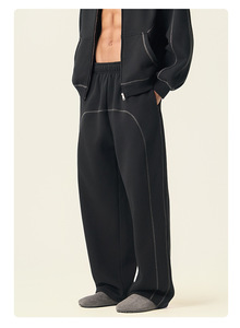 <span class=keywords><strong>Pantaloni</strong></span> da <span class=keywords><strong>Uomo</strong></span> Hasselblad Line 100% Cotone Pettinato Felpato Anti-Pilling con Coulisse a Mezza Vita, Modello Dritto, Colorati e Larghi - Product Image 4