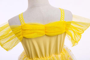Offre Spéciale broderie hors épaule enfants fille TV film Costume beauté et la bête Cosplay Costumes fête déguisement - Product Image 6