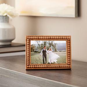 AHOME Home rustico 4x6in legno cornice foto <span class=keywords><strong>con</strong></span> <span class=keywords><strong>perline</strong></span> decorazione di nozze cornice - Product Image 2