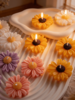 Bougies chauffe-plat Zijin faites à la main, parfumées à la camomille, en cire mélangée, durée de combustion d'une heure, quatre couleurs, pour anniversaire, fête des Mères, Thanksgiving, Noël