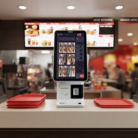 HBA-GM70 Moniteur tactile capacitif à double écran de 15.6 pouces Système de point de vente de bureau tout-en-un avec imprimante pour restaurants.