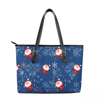 Fabricant OEM ODM, sacs à main personnalisés de style Noël, sacs à main à motif, sacs à main de grande capacité pour femmes, sacs fourre-tout