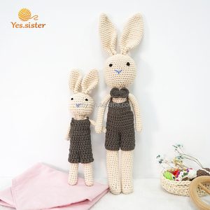 De algodón orgánico Amigurumi muñeca de conejo de peluche de juguete de bebé - Product Image 4