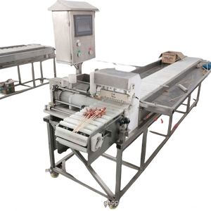 Machine automatique en acier inoxydable pour la préparation de brochettes de poisson, de tofu et de souvlaki sans gluten pour barbecue - Product Image 5