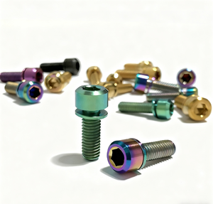 Gr5 Titan Bu Lông Xe Máy <span class=keywords><strong>M6</strong></span> M8 M10 Hex Mặt Bích Đầu Chìm Ổ Cắm Nắp Tự Khoan Titan Vít - Product Image 1