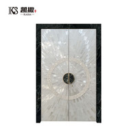 Porte double moderne en aluminium avec charnières dissimulées, haute sécurité, à rupture de pont thermique, ignifuge, anti-effraction, sur mesure pour villa de luxe