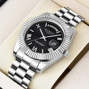 Nuovo Orologio da Polso di Lusso da Uomo con Cinturino in Acciaio Inossidabile, Impermeabile, al Quarzo, Finitura Oro, Argento, Oro Rosa, Stile Antico Sportivo in Lega - Product Image 3