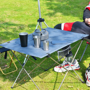 Table pliante d'extérieur en alliage d'aluminium, carrée, 56x42x37cm, portable, pour camping, pique-nique, thé, design léger et compact - Product Image 5