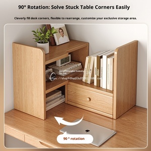Hiện Đại Tất Cả Các Rắn Gỗ Máy Tính Để Bàn Kệ Lưu Trữ Giá Văn Phòng Lưu Trữ Chuyển Đổi Bàn Lớp Kính Thiên Văn Tủ Sách Nhỏ - Product Image 5