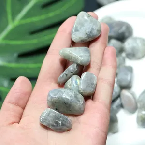 Good Price Healing Crystal Natural Labradorite Tumbles lab Blue Flash Crystal Palm Stones