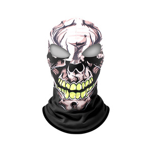 Skull Digital Printed Face Mask Double Hole Thermal Insulated Cycling Headgear Unisex Winter Riding Gear - Product Image 1