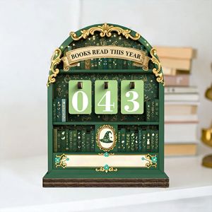 Contador de libros de madera leídos este año, decoración de escritorio, rastreador de lectura personalizado, regalo novedoso para amantes de los libros, venta al por mayor para librerías - Product Image 4