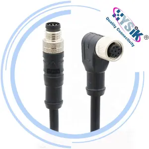 Hysik Industrial IP68 Cable eléctrico a prueba de agua Enchufe exterior 2 3 4 5 8 Core M8 Conector de enchufe de aviación