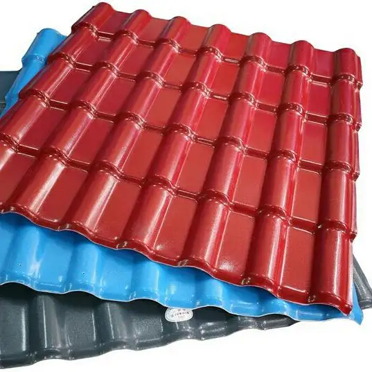 BORNAY isolamento termico resistente al fuoco in stile spagnolo lastre per tetti materiali per edifici ASA piastrelle ondulate in plastica tegola in PVC