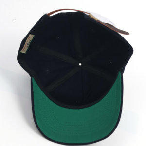 Casquettes de baseball noires personnalisées de haute qualité à 5 panneaux avec logo brodé 3D - Product Image 6