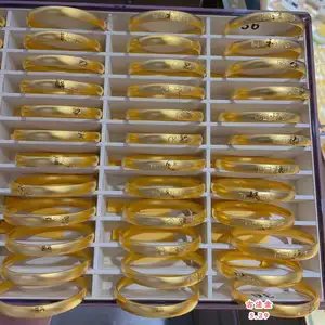 2024 Mới Hot-Bán Cổ Vàng Bangle Tại Chỗ Bán Buôn 24K Vàng Thật Bangel Thiết Kế Và Sản Xuất Vàng Bangle Khuôn