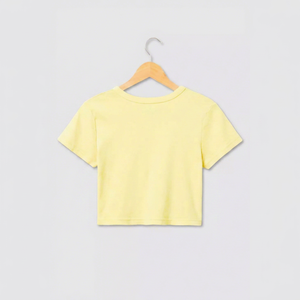 Camiseta Oversize Estampada para Mujer, Hombros Caídos, Manga Corta, Cuello Redondo, Estilo Casual Urbano de Algodón - Product Image 1