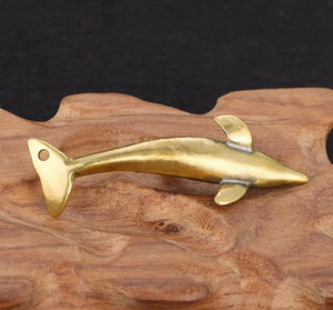 <span class=keywords><strong>Statue</strong></span> de dauphin en bronze vintage, fabrication artisanale, technique de moulage, ornements élégants, vente en gros d'usine - Product Image 1