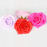 Tête de rose artificielle réaliste en forme de fleur de savon, 10 cm, pour mariage, Saint-Valentin, fête des Mères, Noël, Pâques et Nouvel An, bouquet DIY