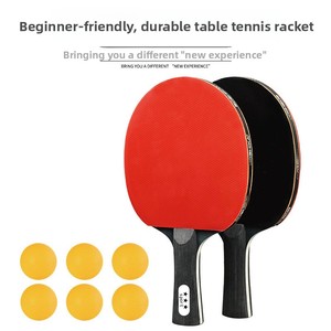 Raquettes de tennis de table, ensemble portable avec 2 raquettes, <span class=keywords><strong>4</strong></span> balles, ensemble de raquettes de tennis de table, 2 raquettes, balles trois étoiles - Product Image 6