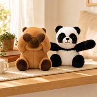Jouets en peluche interactifs d'animaux sauvages, 25 cm, animaux en peluche doux avec pattes magnétiques, jouet en peluche mignon, cadeau pour enfants