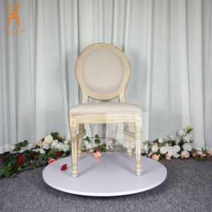 Stile francese Vintage Louis sedia classica in legno massello cuscino più spesso per la casa sala da pranzo tradizionale Foshan mobili per la casa - Product Image 2