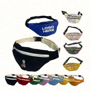 Sac banane imperméable personnalisable avec motif brodé et fermeture éclair, prix usine, impression de logo tendance - Product Image 1