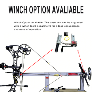 Pressa per Arco da Caccia con Verricello, Morsa per Tiro con l'Arco 100LBS, Strumento Regolabile per Riparazione e Accordatura, Accessori per Arco Compound - Product Image 6
