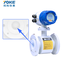Débitmètre électromagnétique à impulsions liquides 4-20 mA 50 Hz 1 pouce LCD DN25 Débitmètre d'eau Débitmètre magnétique en acier inoxydable