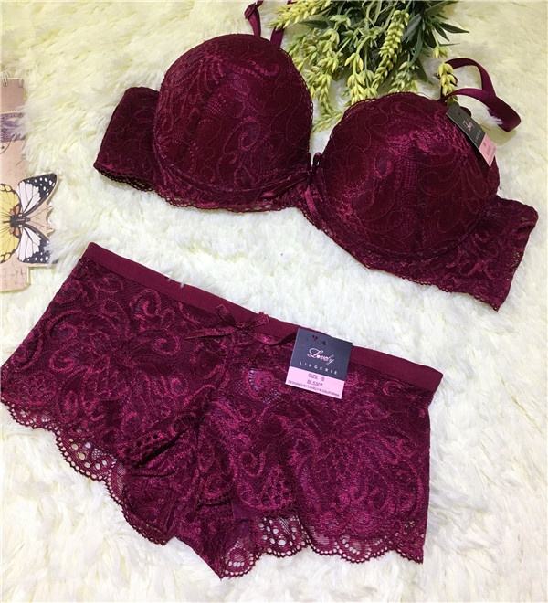 High Quality Wholesale Lovely Girls Cute Underwire Push up Lace Floral Embroidered Bra and Panty Set for Women Sexy Lingerie