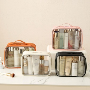 Borsa da trucco portatile di grande capacità per donna nuova cerniera lettera trasparente <span class=keywords><strong>in</strong></span> PVC per balneazione Fitness nuoto da <span class=keywords><strong>viaggio</strong></span> - Product Image 3